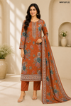 Unstitched Printed Lawn 3-Piece Suit with Dupatta – Floral Collection