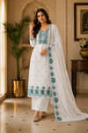 Malchandari Unstitched Suit with Embroidered Dupatta