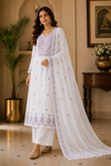 Malchandari Unstitched Suit with Organza Dupatta