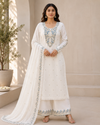 Unstitched Mall to Rayon Embroidered Suit Set with Pant & Dupatta – 3 Piece