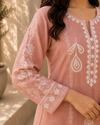 Women's Unstitched Jamdani Suit Set with Embroidered Kurta, Pant & Dupatta – 3 Piece Ethnic Wear
