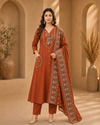 Dhabu Cotton A-Line Suit Set