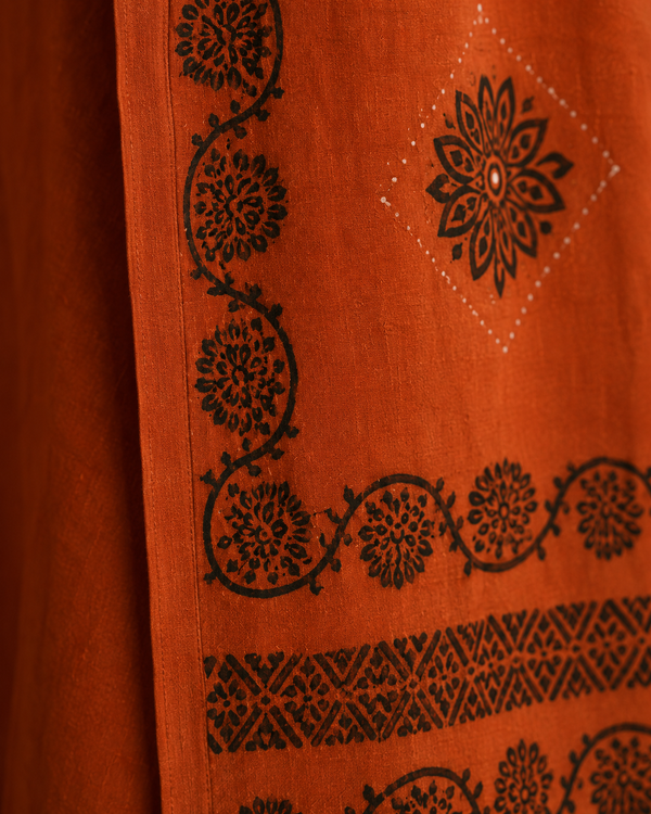 Dhabu Cotton Suit Set with Dupatta