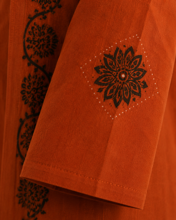 Dhabu Cotton Suit Set with Dupatta