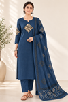 Dhabu Cotton Suit Set with Dupatta