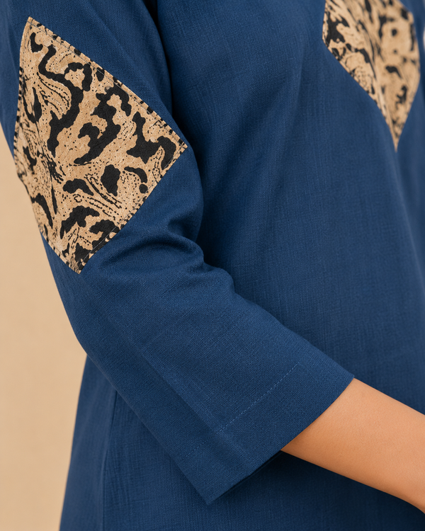 Dhabu Cotton Suit Set with Dupatta