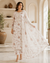 Mul Cotton Unstitched Suit with Printed Dupatta