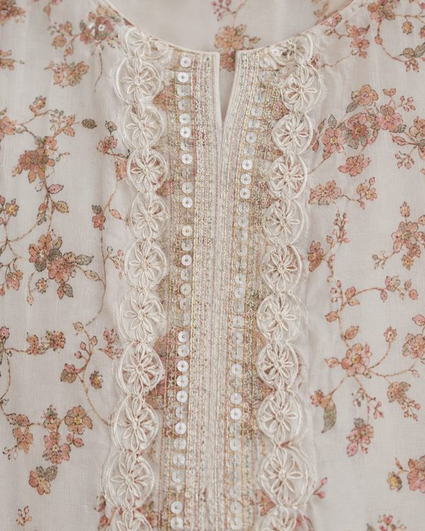 Mul Cotton Unstitched Suit with Printed Dupatta
