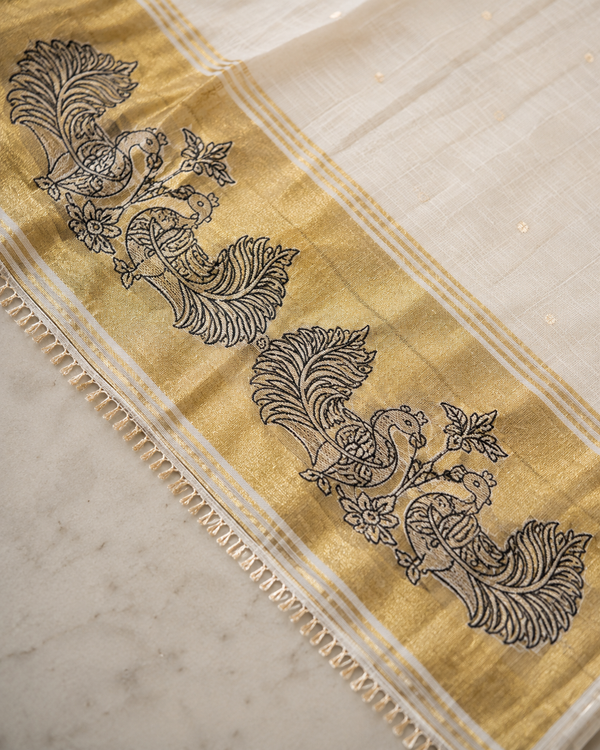 Peacock Jamdani Mul Cotton Unstitched Suit