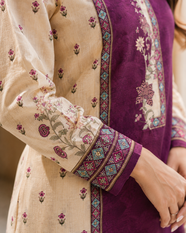 Fancy Unstitched Suit with Elephant Print Dupatta