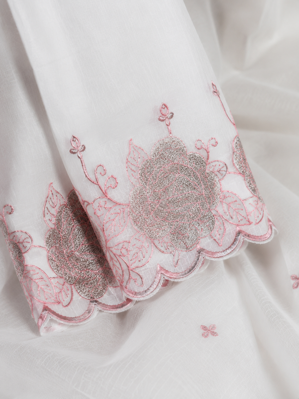 Malchandari Unstitched Suit with Embroidered Dupatta