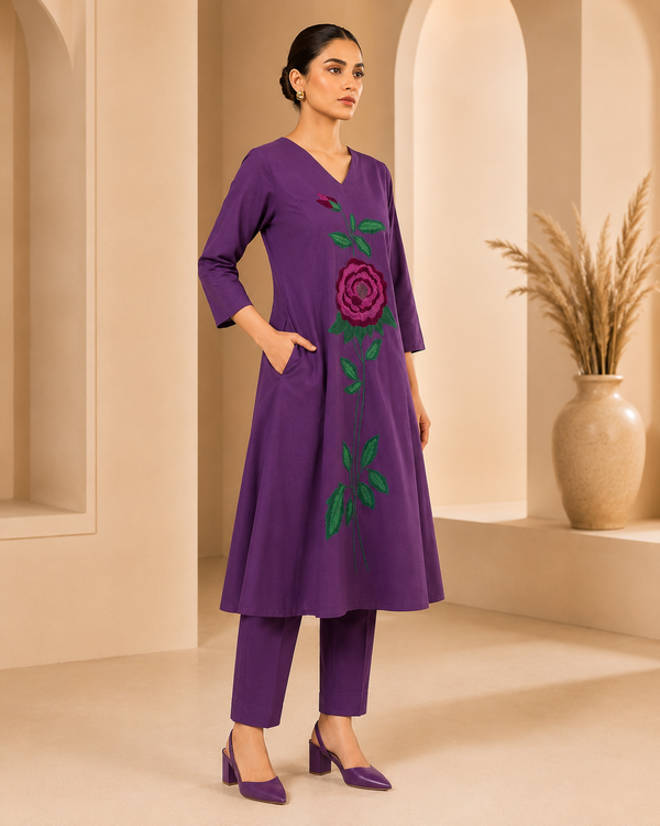 Dhabu Cotton A-Line Co-Ord Set