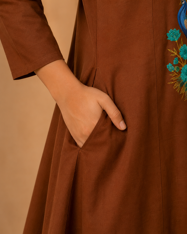 Dhabu Cotton A-Line Suit Set