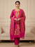 Rani Pink Kashmiri Embroidered Woolen Suit with Shawl – Winter 3-Piece – 4 Colors
