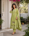 Unstitched Jamdani Cotton Suit with Bird Dupatta