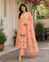 Unstitched Jamdani Cotton Suit with Bird Dupatta