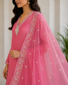 Mal Chanderi Unstitched Suit Set