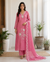 Mal Chanderi Unstitched Suit Set
