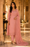 Jaamdani Unstitched Suit with Matching Dupatta