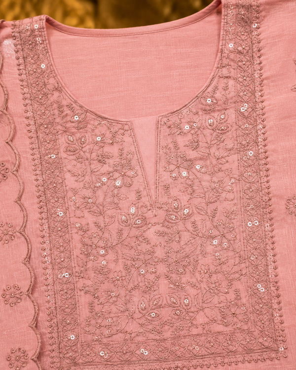 Jaamdani Unstitched Suit with Matching Dupatta