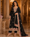 Mal Chandari Unstitched Suit with Organza Dupatta
