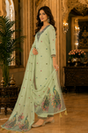 Jamdani Unstitched Cotton Suit with Printed Dupatta