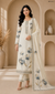 Ivory Cream Floral Printed Assam Silk Kurta Set with Dupatta